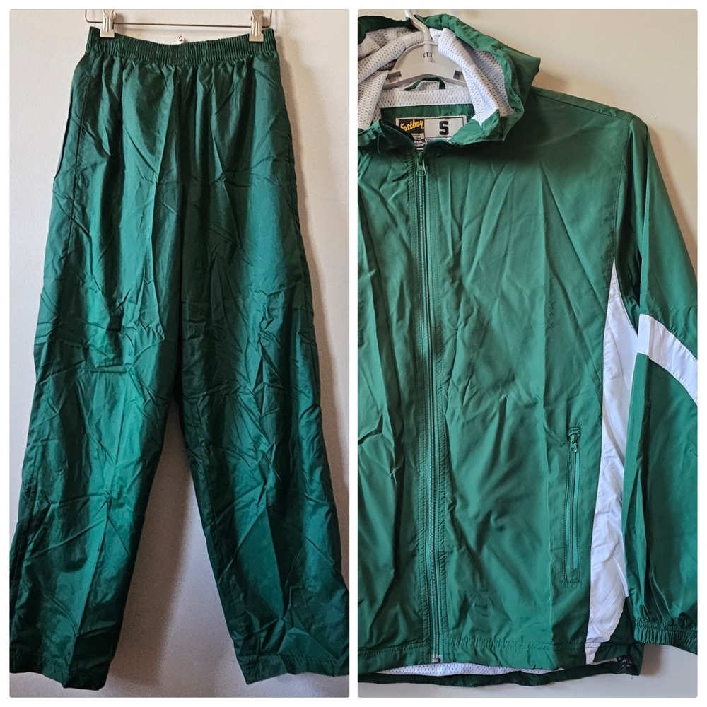 Eastbay Tracksuit Men's Size Small Green Retro Y2K Top And Bottom